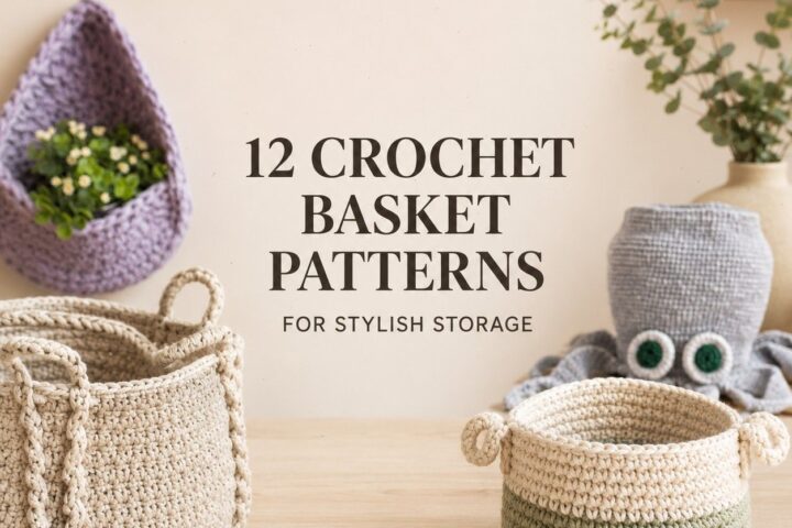 12 Crochet Basket Patterns for Stylish Storage