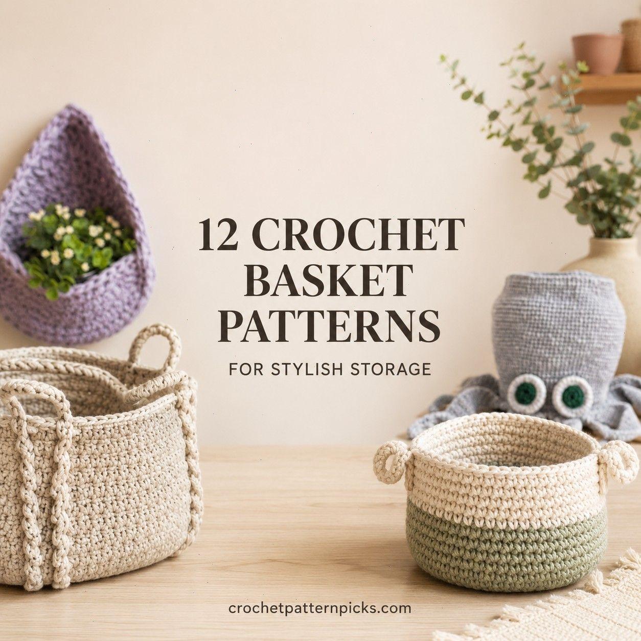 12 Crochet Basket Patterns for Stylish Storage