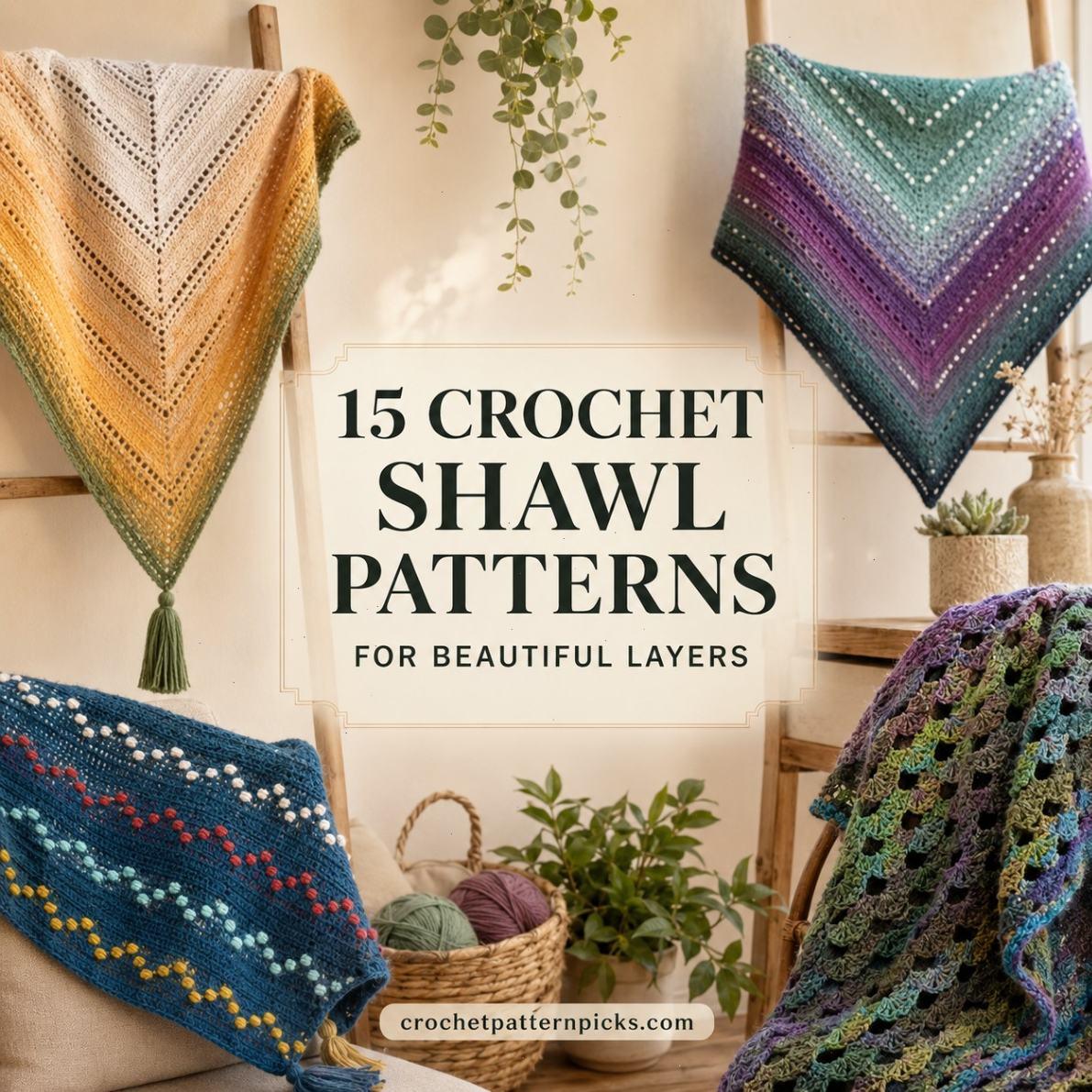 15 Crochet Shawl Patterns for Beautiful Layers