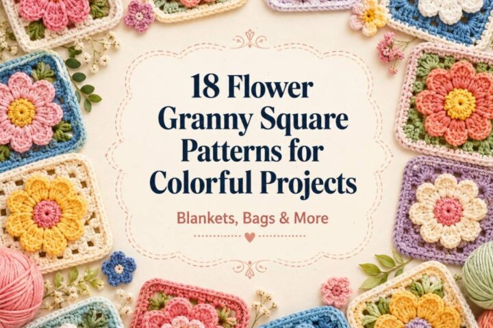 18 Flower Granny Square Patterns for Colorful Projects