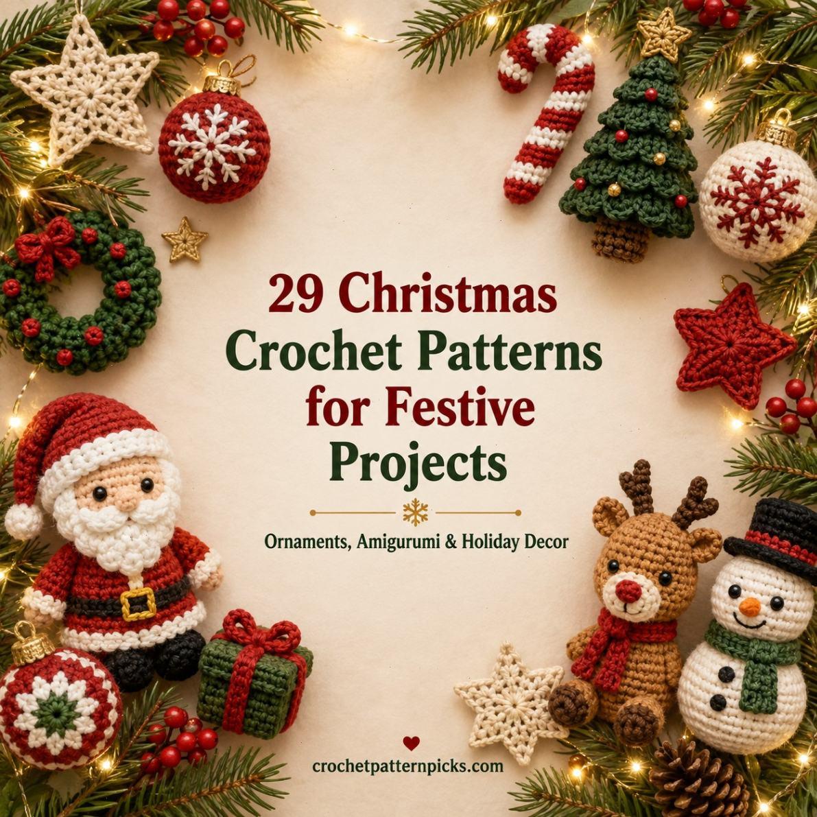 29 Christmas Crochet Patterns for Festive Projects