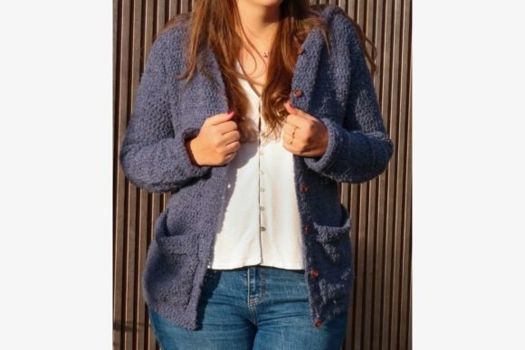 Aria Hoodie Crochet Sweater — crochet sweater patterns Crochet hoodie cardigan with buttons and pockets — crochet sweater patterns