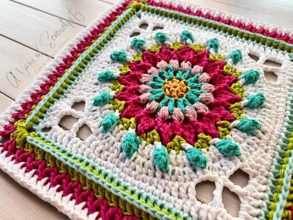 Around the World Square — Crochet Granny Square Blanket Patterns Crochet Granny Square Blanket Patterns featuring the Around the World Square motif