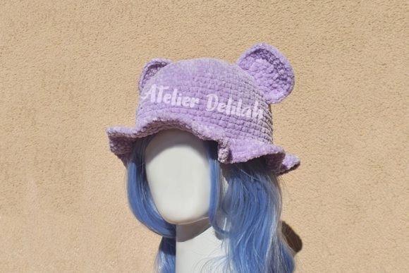 Bear Bucket Hat for Kids — crochet bucket hat patterns Cozy bear bucket hat for kids in purple with bear ears — crochet bucket hat patterns