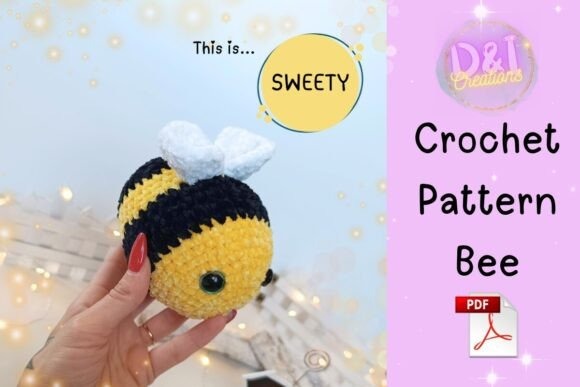 Bee Crochet Pattern — amigurumi crochet patterns Amigurumi crochet bee pattern in hand — amigurumi crochet patterns