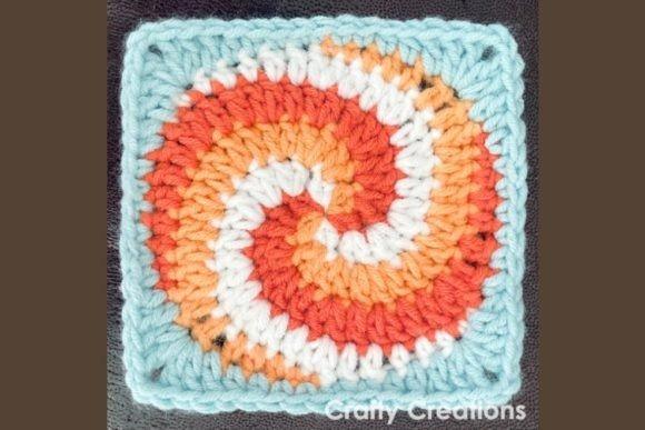 Candy Swirl Granny Square — Crochet Granny Square Blanket Patterns Crochet Granny Square Blanket Patterns featuring a Candy Swirl design