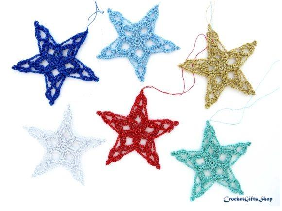 Lace Star Crochet Ornaments — Crochet Christmas Ornaments Patterns