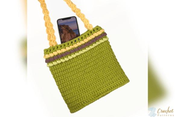 Coastal Vibes Beach Bag Pattern — crochet tote bags patterns Crochet tote bag in green with colorful straps, ideal for beach days. — crochet tote bags patterns