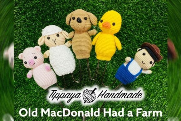 Crochet Animal Finger Puppets — amigurumi crochet patterns Crochet animal finger puppets in farm theme including pig, sheep, duck, dog, and farmer. — amigurumi crochet patterns