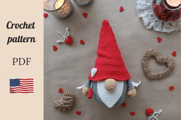 Cupid Gnome Crochet Pattern — Valentine crochet patterns Valentine crochet patterns Cupid Gnome