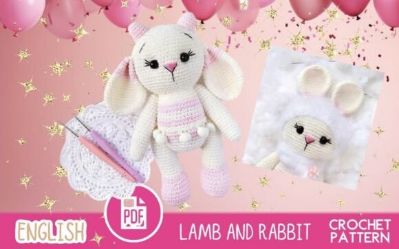 Rabbit and Lamb Amigurumi — amigurumi crochet patterns Amigurumi crochet patterns featuring a rabbit and lamb design.