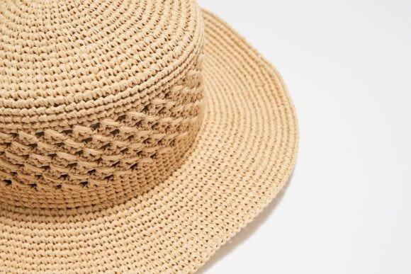 Crochet Raffia Flat Top Sun Hat — crochet bucket hat patterns crochet bucket hat patterns