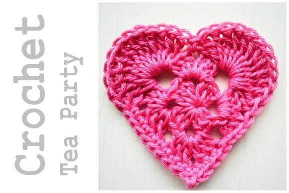 Granny Heart Square Motif — Crochet Granny Square Blanket Patterns Crochet Granny Heart Square motif in pink DK cotton yarn. — Crochet Granny Square Blanket Patterns