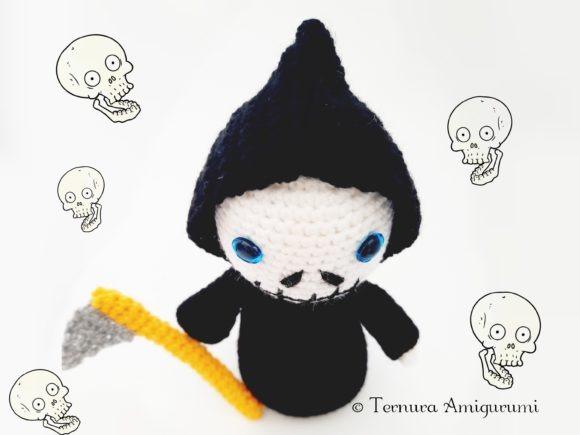 Grim Reaper Crochet Pattern — Crochet Halloween Patterns Crochet Halloween Patterns featuring a Grim Reaper amigurumi