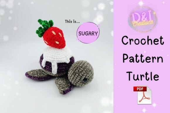 Cupcake Turtle Amigurumi — cute amigurumi patterns Cute amigurumi cupcake turtle with strawberry topping — cute amigurumi patterns