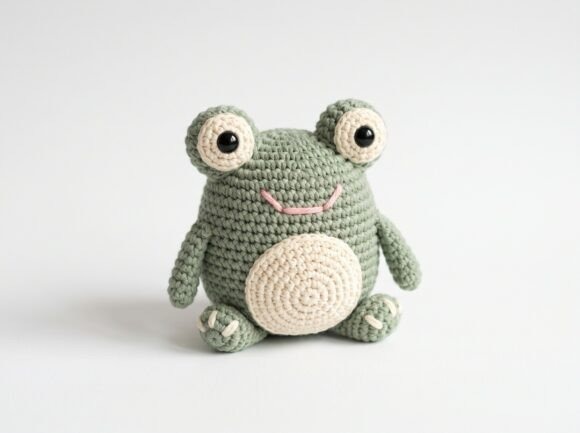 Frog Amigurumi — cute amigurumi patterns Cute frog amigurumi with big eyes and a smile — cute amigurumi patterns