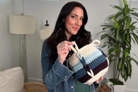 Entwined Basket Crochet Pattern — crochet basket patterns Crochet basket pattern with integrated handles and braided detail. — crochet basket patterns