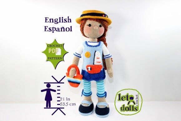 Fay Crochet Doll — amigurumi crochet patterns Amigurumi crochet doll named Fay with a hat and basket. — amigurumi crochet patterns