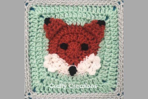 Fox Granny Square Crochet Pattern — Crochet Granny Square Blanket Patterns Crochet Fox Granny Square in burnt orange and woodland neutrals — Crochet Granny Square Blanket Patterns