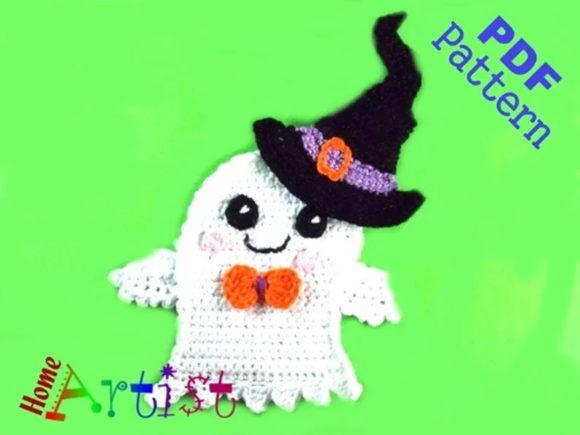 Ghost and Hat Crochet Pattern — Crochet Halloween Patterns Crochet ghost with a hat pattern PDF — Crochet Halloween Patterns