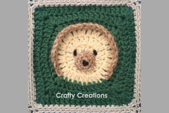 Hedgehog Granny Square Pattern — crochet pillow patterns Hedgehog granny square crochet pattern in green and beige. — crochet pillow patterns