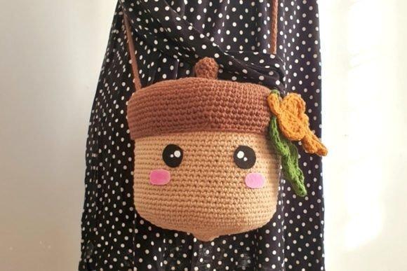 Kawaii Acorn Crochet Bag — crochet tote bags patterns Kawaii acorn crochet bag pattern for everyday use — crochet tote bags patterns