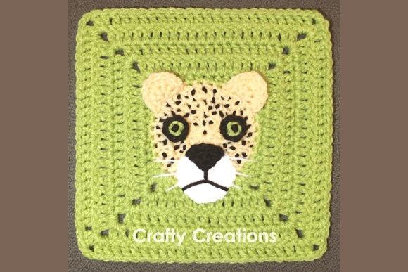 Leopard Granny Square Pattern — crochet pillow patterns Leopard Granny Square crochet motif in green and yellow — crochet pillow patterns
