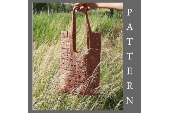Mesh Bag Crochet Pattern — crochet tote bags patterns Crochet tote bag pattern in a field — crochet tote bags patterns