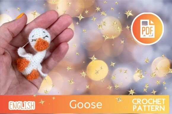 Miniature Goose Amigurumi — mini amigurumi patterns Mini amigurumi patterns featuring a tiny crocheted goose.