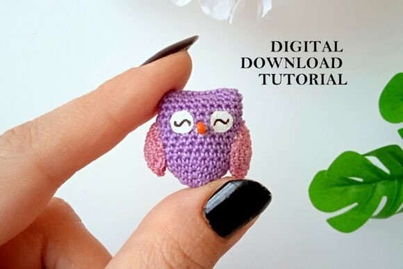 Miniature Owl Amigurumi — mini amigurumi patterns Mini amigurumi patterns featuring a tiny purple owl