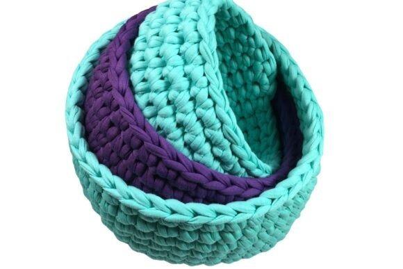Nesting Bowls Crochet Pattern — crochet basket patterns crochet basket patterns featuring nesting bowls in teal and purple