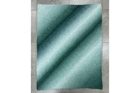 Perfect Phasing Diagonal Blanket — mosaic crochet blanket patterns Mosaic crochet blanket pattern in gradient green colors — mosaic crochet blanket patterns