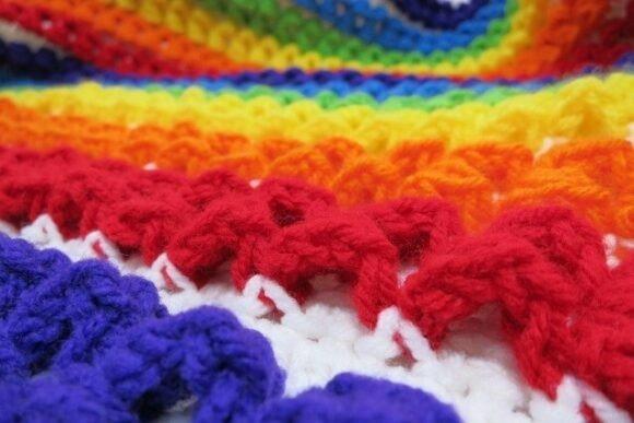Rainbow Baby Blanket Crochet Pattern — cozy crochet blanket patterns Colorful crochet blanket featuring seven accent colors and textured stitches. — cozy crochet blanket patterns