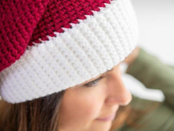 Santa Hat Crochet Pattern — crochet hat patterns for every season crochet Santa hat in red and white — crochet hat patterns for every season