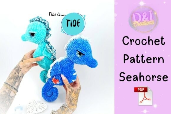 Seahorse Amigurumi Patterns — cute amigurumi patterns Cute seahorse amigurumi in turquoise and blue colors — cute amigurumi patterns