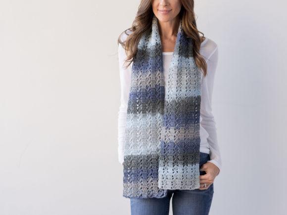 Slanting Squares Scarf Pattern — crochet shawl patterns Crochet shawl patterns featuring a slanting squares scarf