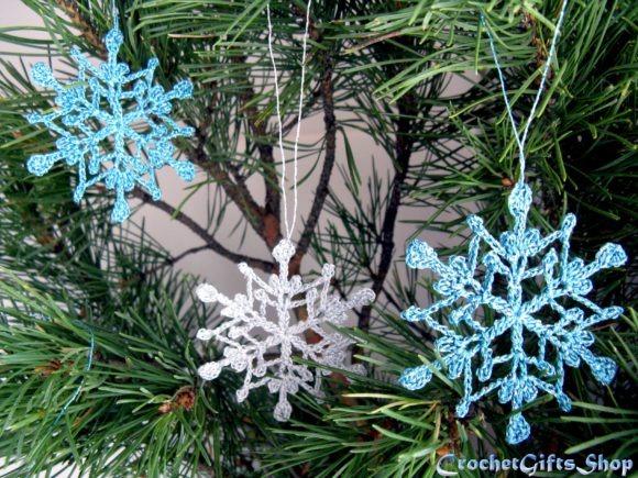 Snowflake Crochet Ornaments — Crochet Christmas Ornaments Patterns Crochet Christmas Ornaments Patterns featuring snowflake designs