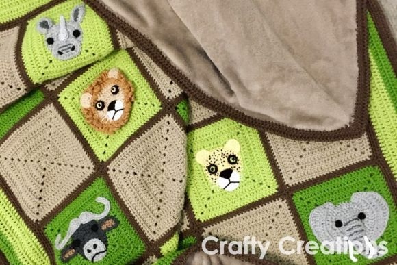 South African Safari Blanket — Crochet Granny Square Blanket Patterns Crochet Granny Square Blanket Patterns featuring animal designs