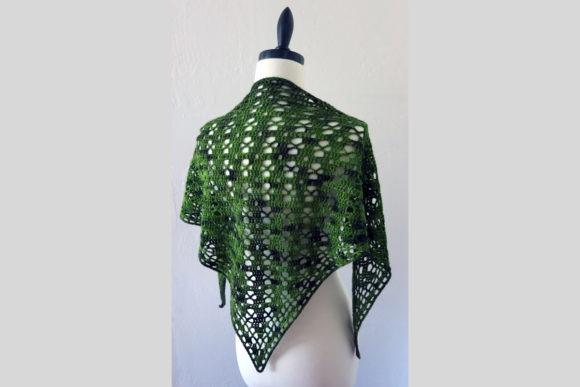 Spring Shawl Crochet Pattern — crochet shawl patterns Crochet shawl in green on a mannequin — crochet shawl patterns