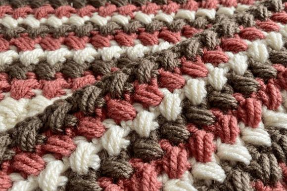 Sundae Snuggle Crochet Blanket — cozy crochet blanket patterns cozy crochet blanket patterns in pink, brown, and cream colors