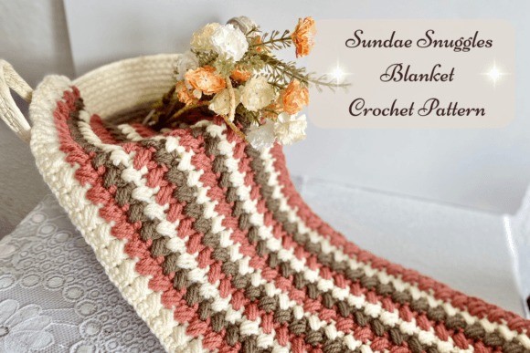 Sundae Snuggle Crochet Blanket — mosaic crochet blanket patterns Mosaic crochet blanket pattern in bright colors with floral arrangement — mosaic crochet blanket patterns