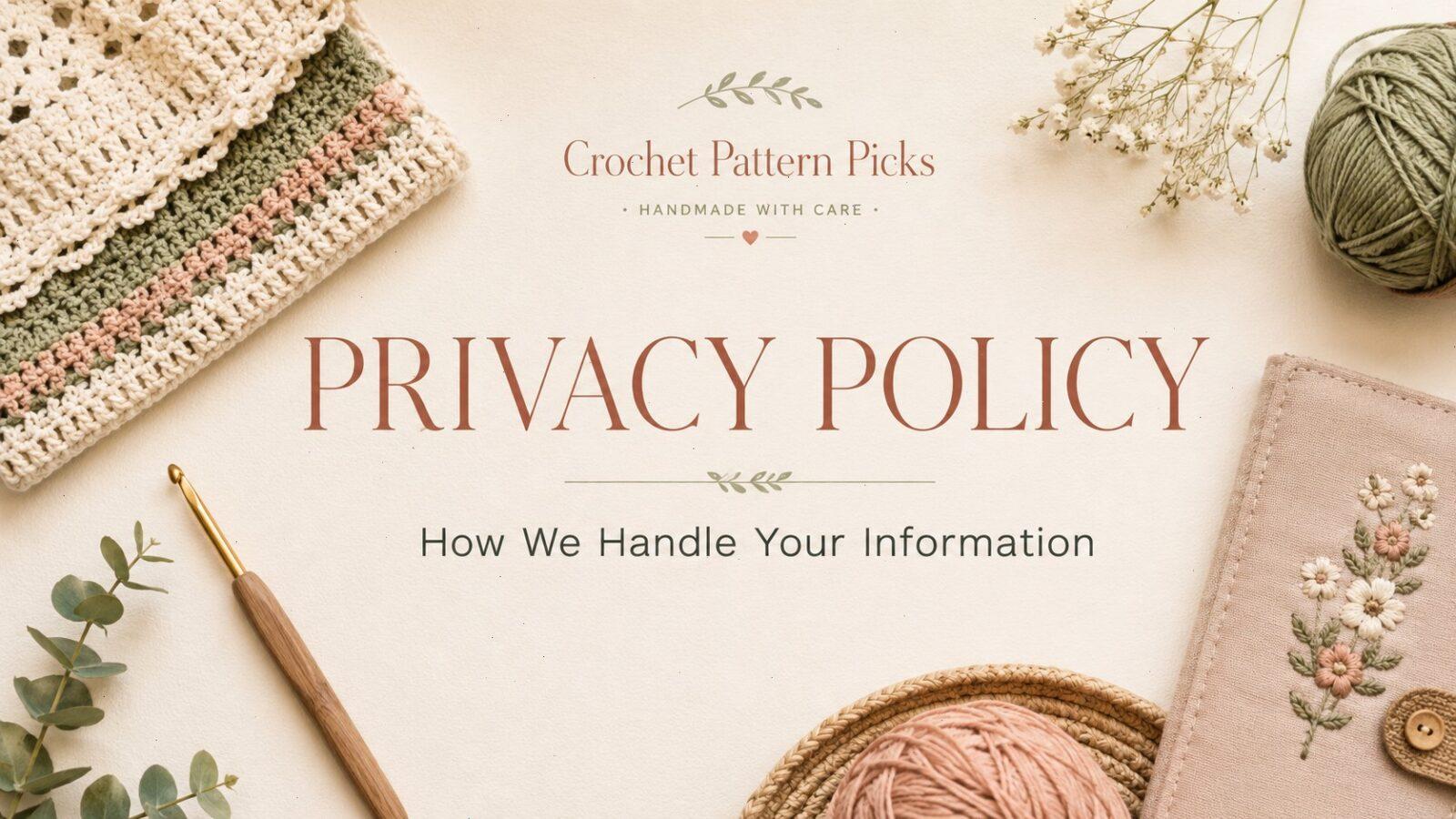 This Privacy Policy explains how Crochet Pattern Picks (“we”, “us”, or “our”) collects, uses, stores, and protects information when you visit or interact with httpscrochetpatternpicks.com (the “Website”).