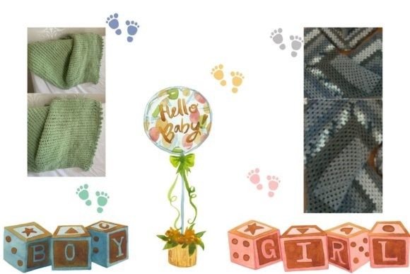 Crochet Granny Square Blanket Patterns Crochet Granny Square Blanket Patterns featuring baby blankets in green and gray.