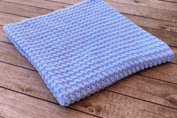 Twinkle Baby Blanket Crochet Pattern — cozy crochet blanket patterns Cozy crochet blanket pattern in light blue yarn — cozy crochet blanket patterns