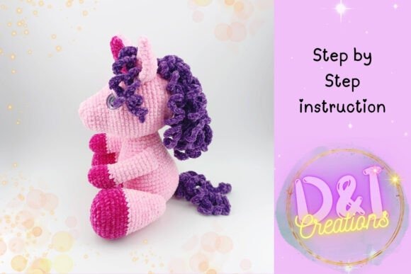 Unicorn Amigurumi Pattern — amigurumi crochet patterns Unicorn amigurumi crochet pattern in pink and purple colors — amigurumi crochet patterns