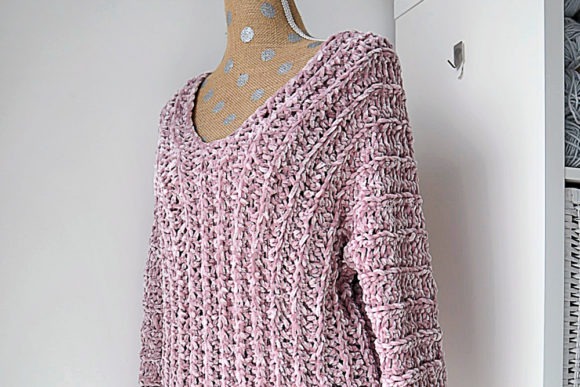 Velvet Tunic Crochet Sweater — crochet sweater patterns Velvet Tunic Crochet Sweater Pattern in soft pink — crochet sweater patterns