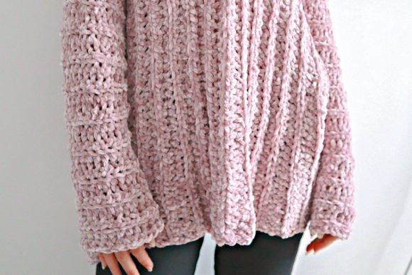Velvet Tunic Crochet Sweater — crochet sweater patterns Crochet sweater pattern in plush velvet yarn — crochet sweater patterns