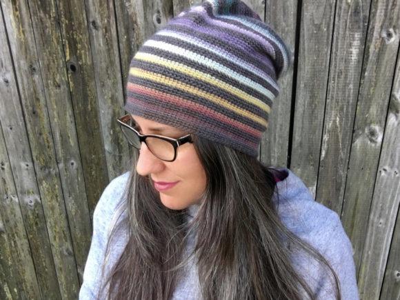 Versatile Beanie Crochet Pattern — crochet hat patterns for every season Crochet beanie with self-striping yarn in various colors — crochet hat patterns for every season