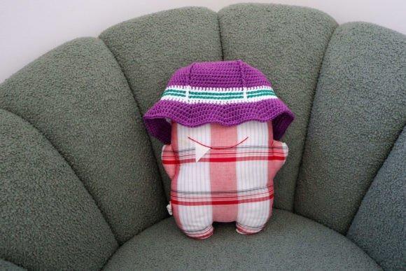 Crochet Bucket Hat — crochet bucket hat patterns Crochet bucket hat on a plush toy — crochet bucket hat patterns