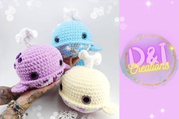 Whale Amigurumi Crochet Pattern — amigurumi crochet patterns Amigurumi crochet whale plush toys in various colors — amigurumi crochet patterns